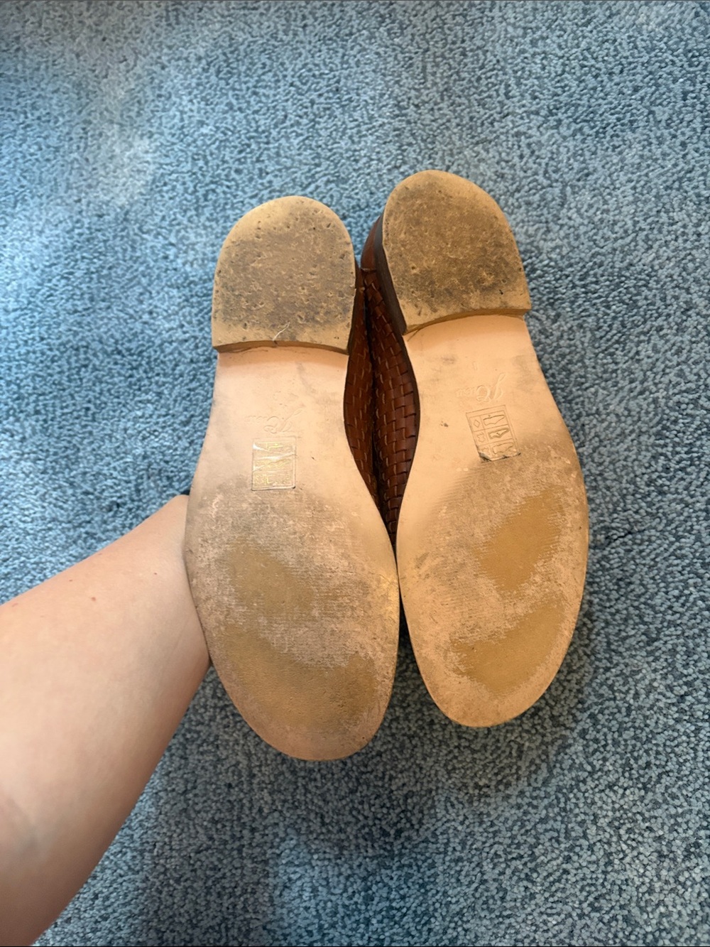 J. Crew Brown Woven Leather Penny Loafers - Picture 3 of 4